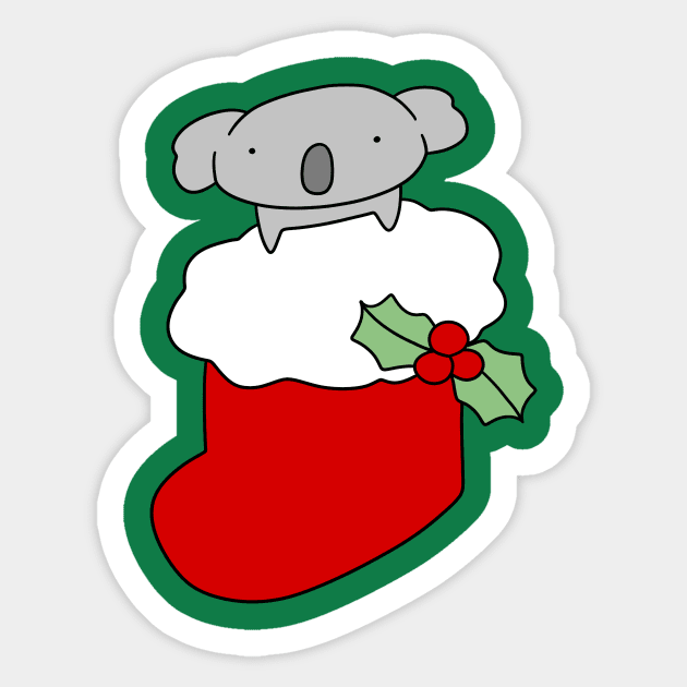 Christmas Stocking Koala Sticker by saradaboru